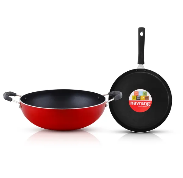 Red_Nonstick_Two_Pices_Combo_Dosa_Tawa_And_Kadai_Non_Induction
