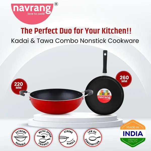 Red_Nonstick_Two_Pices_Combo_Dosa_Tawa_And_Kadai_Non_Induction