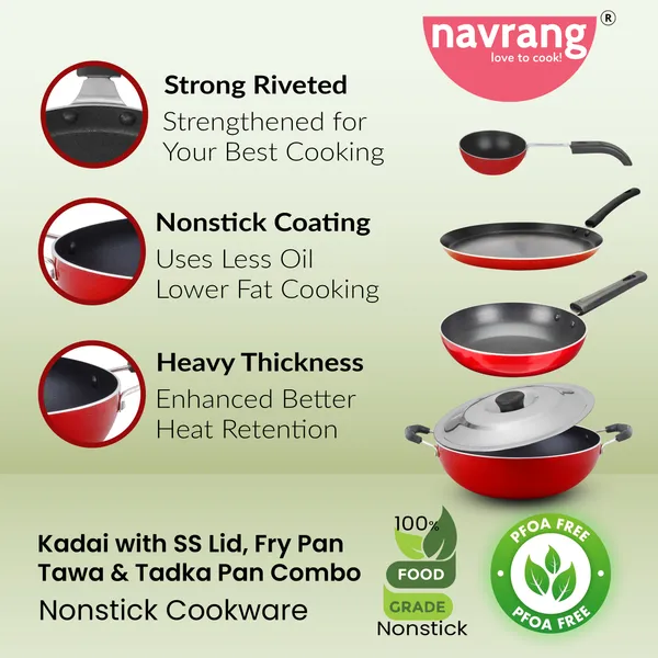 Set_of_5_pcs_Red_Non_stick_Aluminium__Cookware_Set_Tawa_260+Kadai_220+Frypan_220+Tadka_Pan+_SS_Lid._Non_Induction