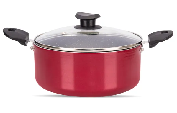 Red_Nonstick_Non_Induction_Aluminium_Stew_Pot_240Mm_With_Glass_Lid