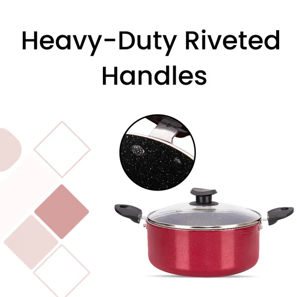 Red_Nonstick_Non_Induction_Aluminium_Stew_Pot_240Mm_With_Glass_Lid