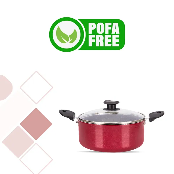Red_Nonstick_Non_Induction_Aluminium_Stew_Pot_240Mm_With_Glass_Lid