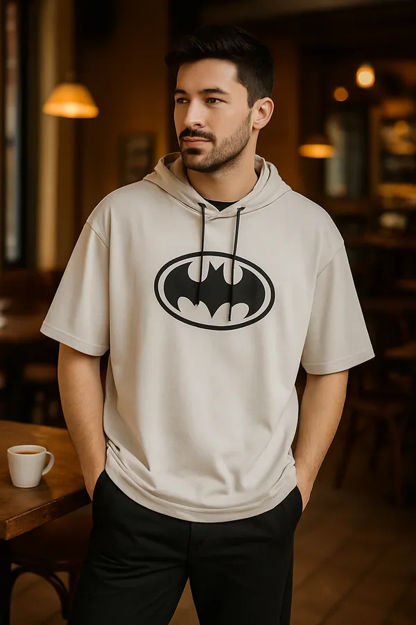 Grey_Cotton_Blend_Printed_Hooded_Neck_Soft_T-Shirt_For_Men