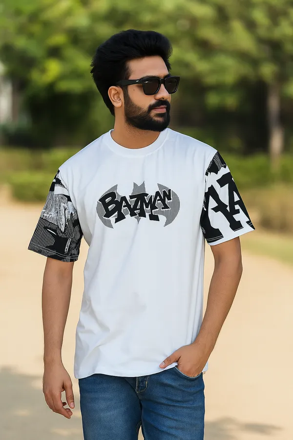 White_Cotton_Blend_Printed_Round_Neck_Soft_T-Shirt_For_Men