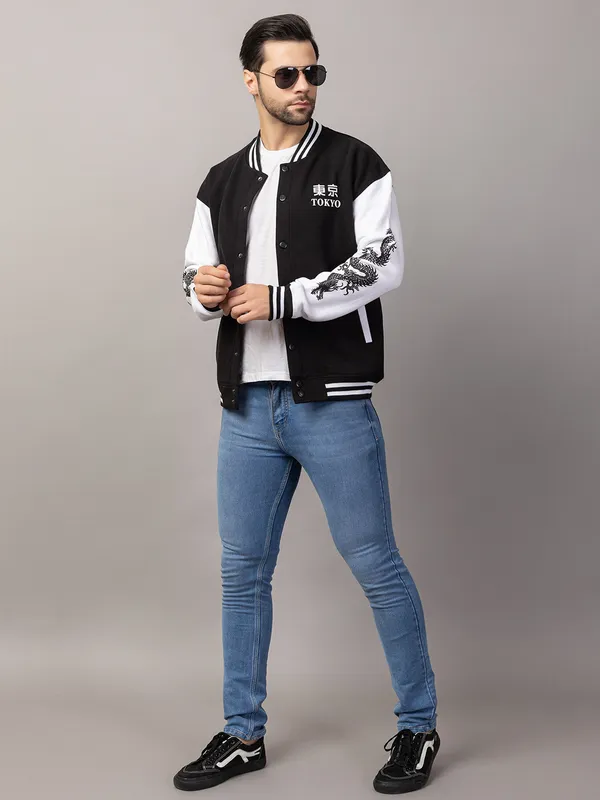 Black_Cotton_Blend_Printed_Stylized_Varsity_Jacket_For_Men