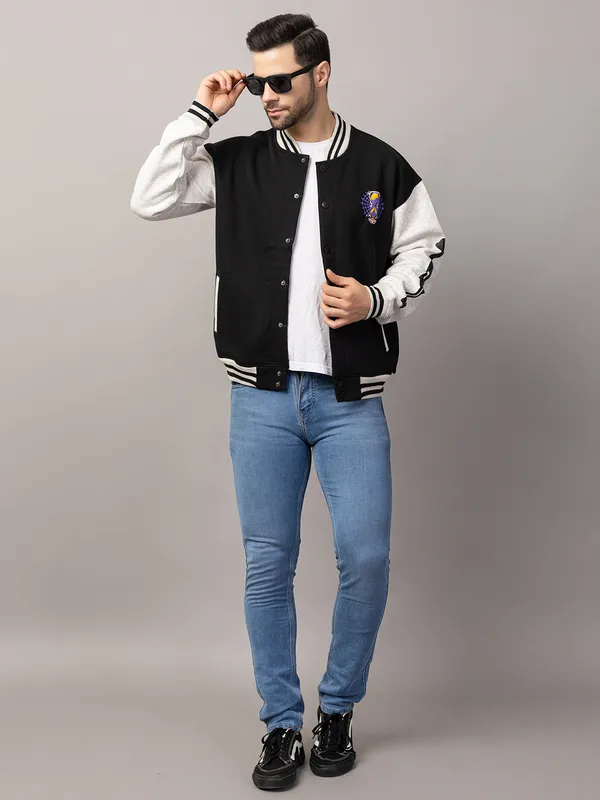 Black_Cotton_Blend_Printed_Stylized_Varsity_Jacket_For_Men