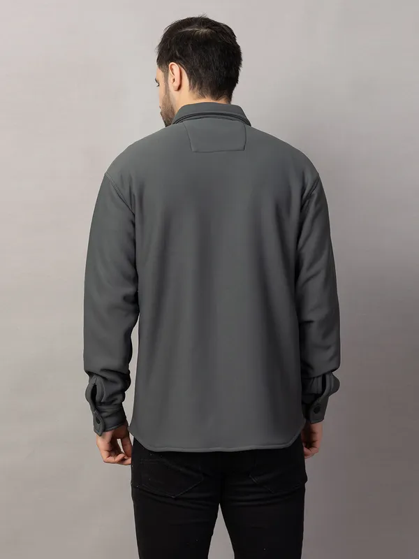 Dark_Grey_Felt_Shacket_with_Flap_Pockets_For_Men