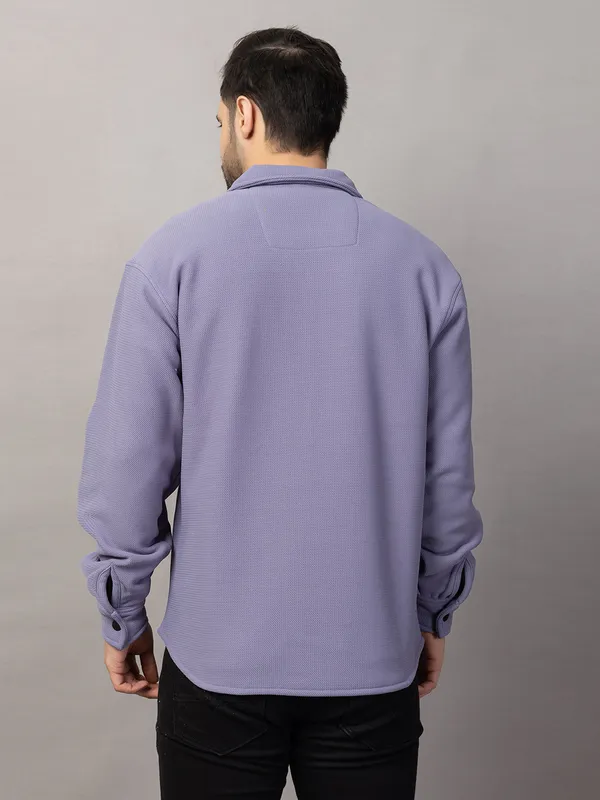 Denim_Felt_Shacket_with_Flap_Pockets_For_Men