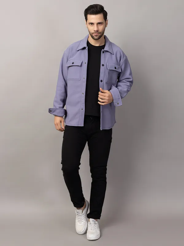 Denim_Felt_Shacket_with_Flap_Pockets_For_Men