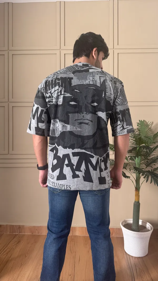 Grey_Cotton_Blend_Printed_Round_Neck_Soft_T-Shirt_For_Men