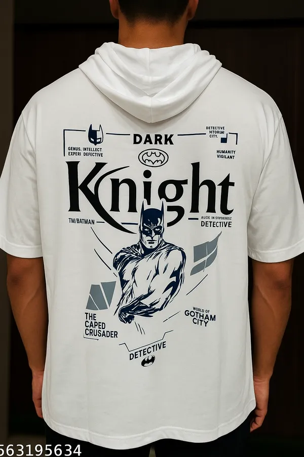 White_Cotton_Blend_Printed_Hooded_Neck_Soft_T-Shirt_For_Men