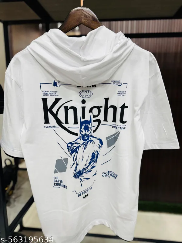 White_Cotton_Blend_Printed_Hooded_Neck_Soft_T-Shirt_For_Men