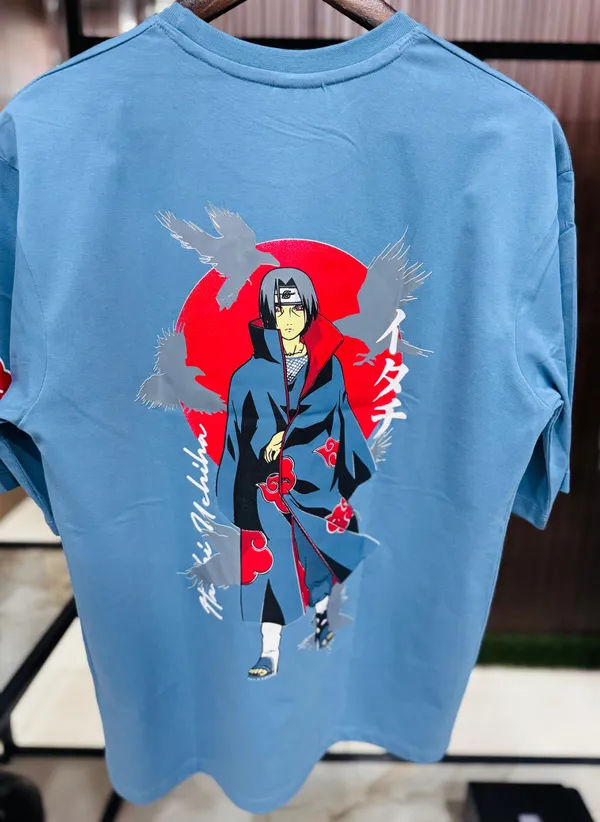 Blue_Cotton_Blend_Printed_Round_Neck_Soft_T-Shirt_For_Men