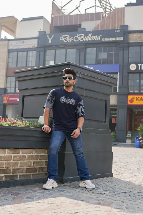 Navy_Cotton_Blend_Printed_Round_Neck_Soft_T-Shirt_For_Men
