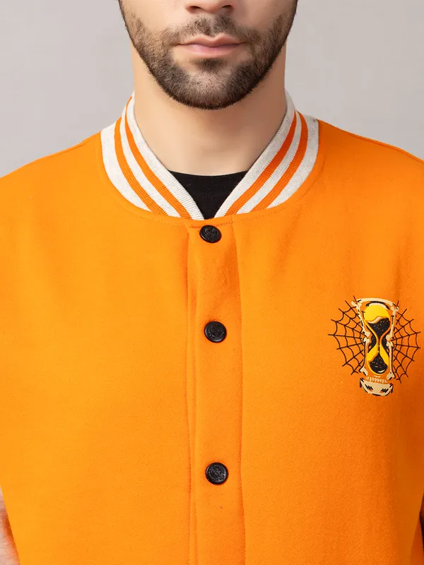 Orange_Cotton_Blend_Printed_Stylized_Varsity_Jacket_For_Men