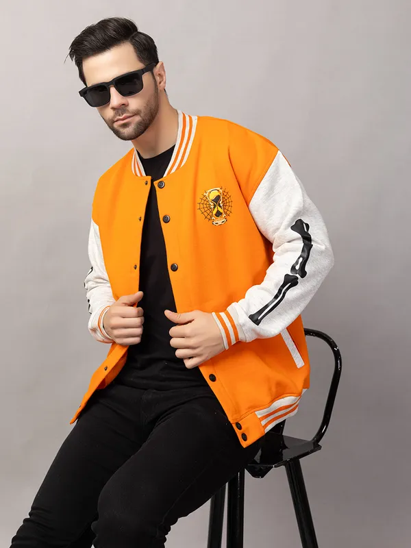 Orange_Cotton_Blend_Printed_Stylized_Varsity_Jacket_For_Men
