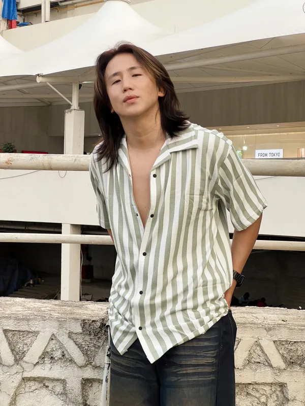 PISTA_CUBAN_COLLAR_TOWEL_KNIT_SHIRT_FOR_MEN