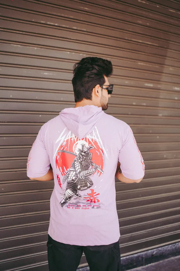 Purple_Cotton_Blend_Printed_Hooded_Neck_Soft_T-Shirt_For_Men