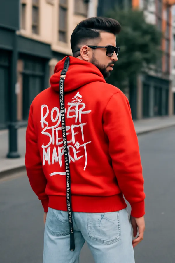 Red_Color_Back_Printed__Hooded_2_Thread_Cotton_Fleece_Sweatshirt_For_Men