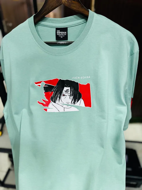 Sea_Green_Cotton_Blend_Printed_Round_Neck_Soft_T-Shirt_For_Men