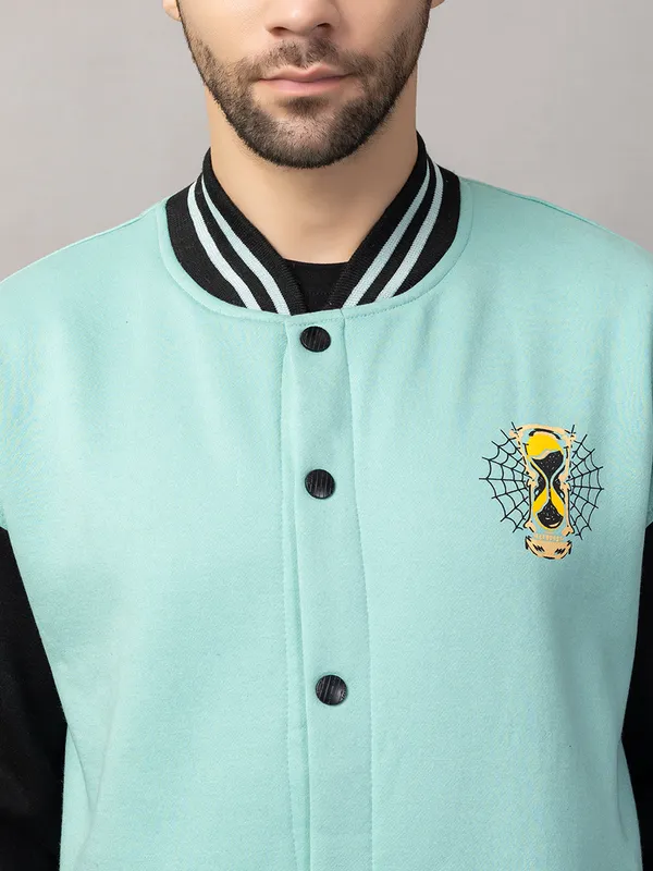 Sea_Green_Cotton_Blend_Printed_Stylized_Varsity_Jacket_For_Men