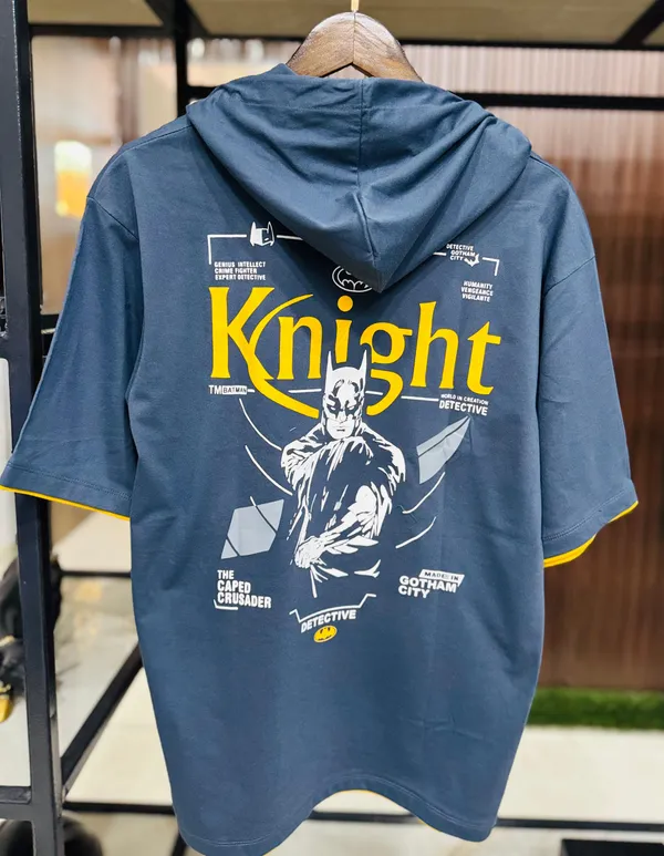 Blue_Cotton_Blend_Printed_Hooded_Neck_Soft_T-Shirt_For_Men