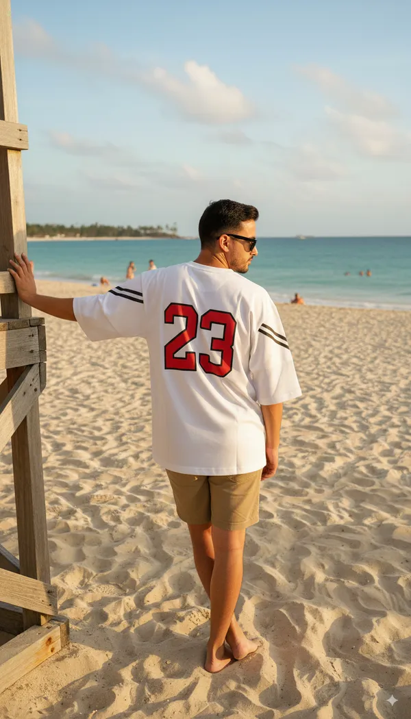 White_Honey_Comb_Printed_Round_Neck_Soft_T-Shirt_For_Men