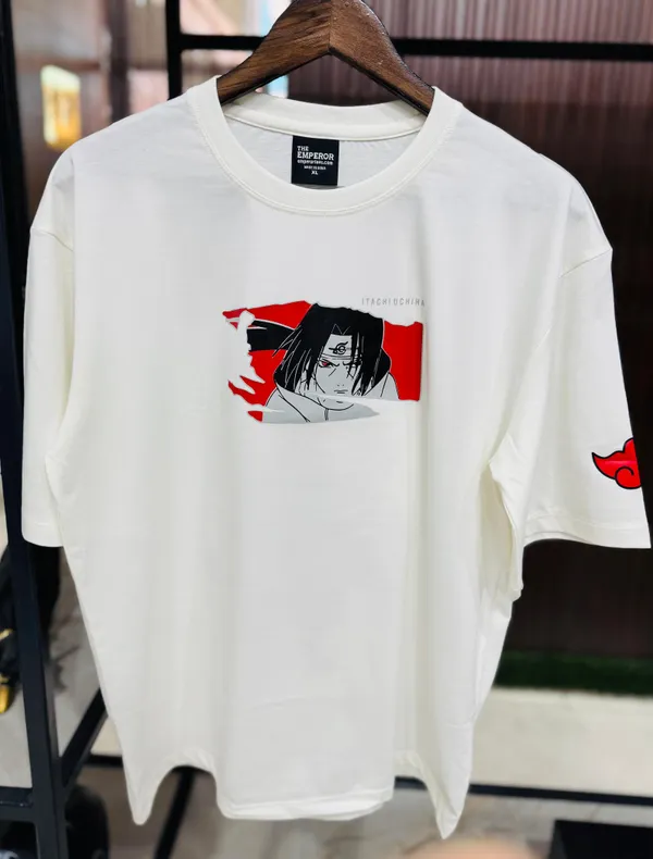 White_Cotton_Blend_Printed_Round_Neck_Soft_T-Shirt_For_Men