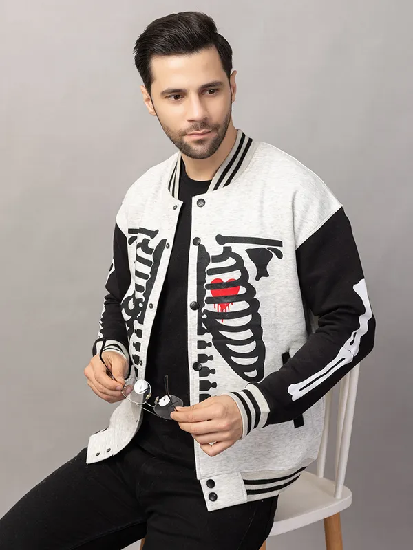 White_Cotton_Blend_Printed_Stylish_Varsity_Jacket_For_Men