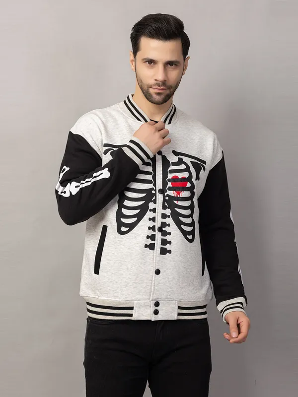 White_Cotton_Blend_Printed_Stylish_Varsity_Jacket_For_Men