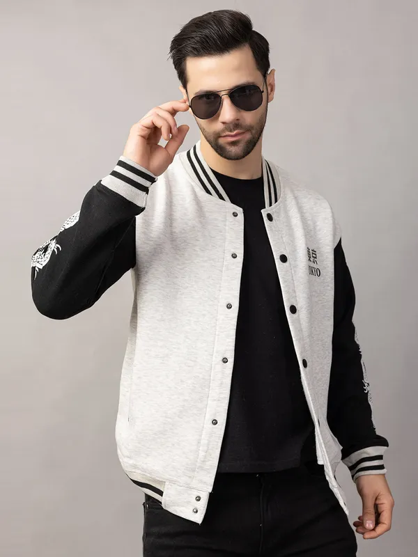 White_Cotton_Blend_Printed_Stylized_Varsity_Jacket_For_Men