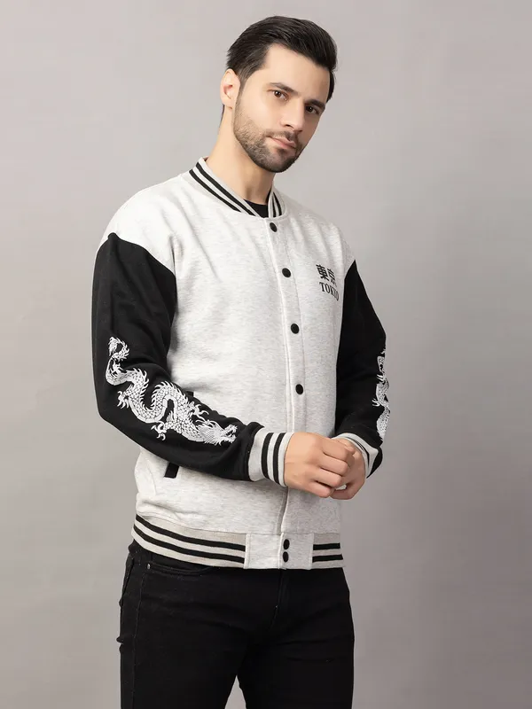 White_Cotton_Blend_Printed_Stylized_Varsity_Jacket_For_Men
