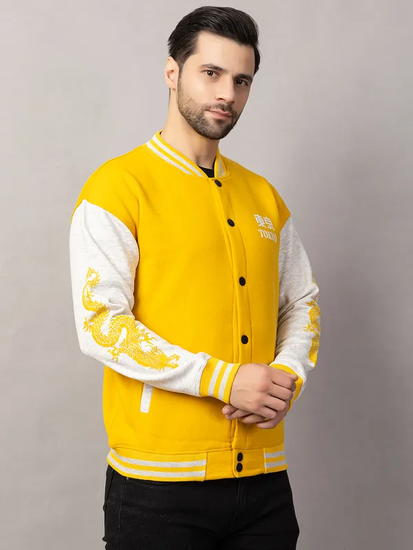 Yellow_Cotton_Blend_Printed_Stylized_Varsity_Jacket_For_Men