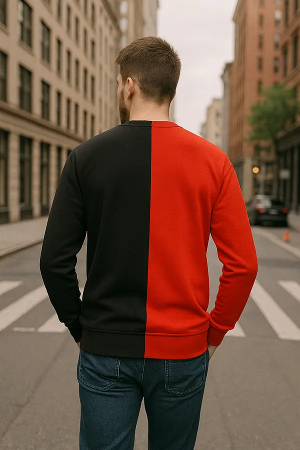 Red_Printed_Round_Neck_Sweatshirt_For_Men