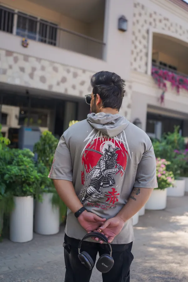 Grey_Cotton_Blend_Printed_Hooded_Neck_Soft_T-Shirt_For_Men