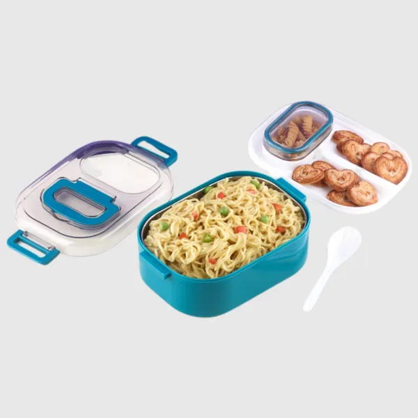 Blue_Lunch_Box_For_Office_&_School_|_With_Noodle_And_Snack_Compartments_|_Bento_Style