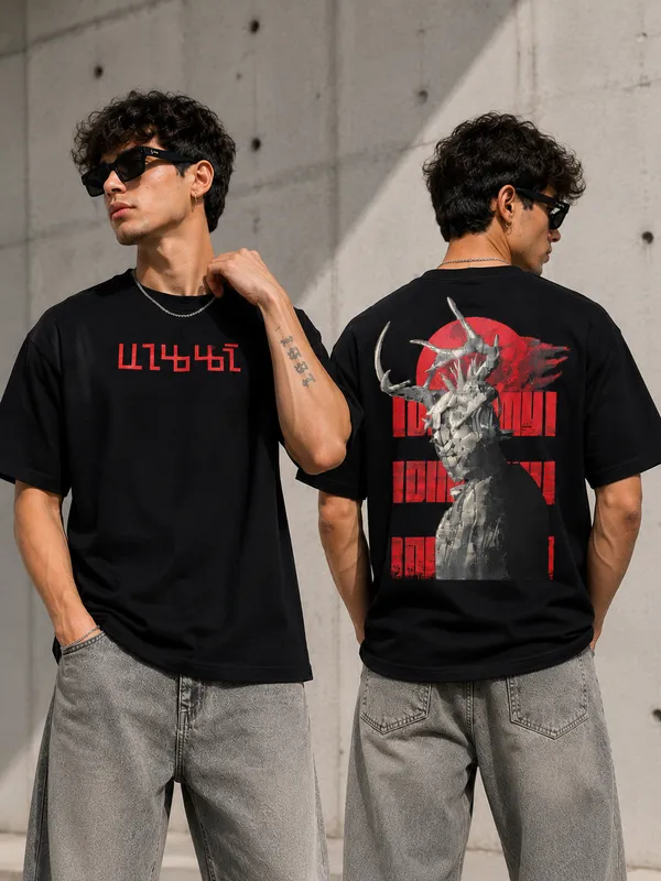 Black_Cotton_Oversized_Back_Print_T-Shirt_For_Mens