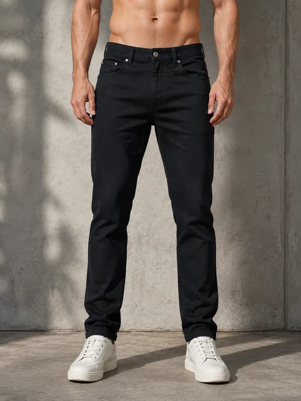 Sindon_Men's_Black_Solid_Regular_Fit_Denim_Jeans