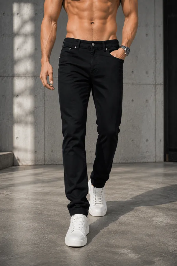 Sindon_Men's_Black_Solid_Regular_Fit_Denim_Jeans
