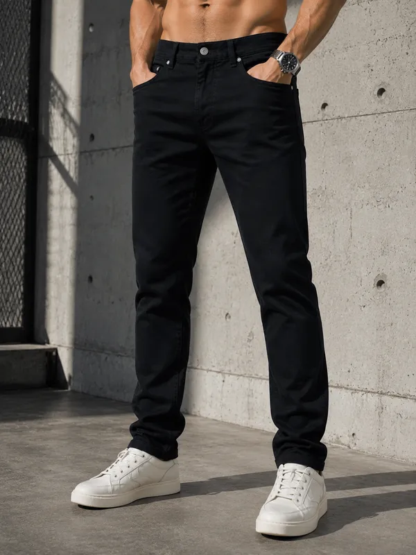 Sindon_Men's_Black_Solid_Regular_Fit_Denim_Jeans