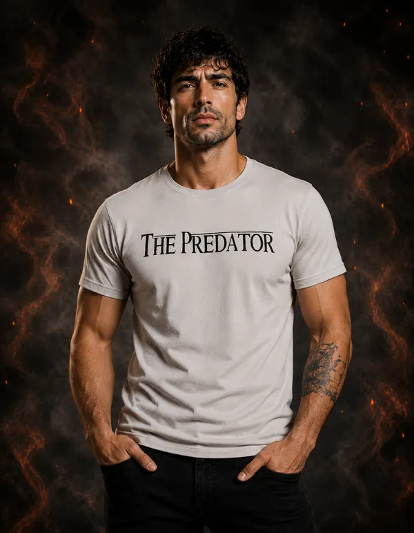Cream_Cotton_Back_Print_T-Shirt_For_Mens