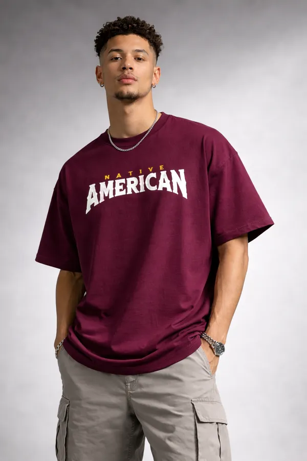 Maroon_Cotton_Oversized_T-Shirt_For_Mens