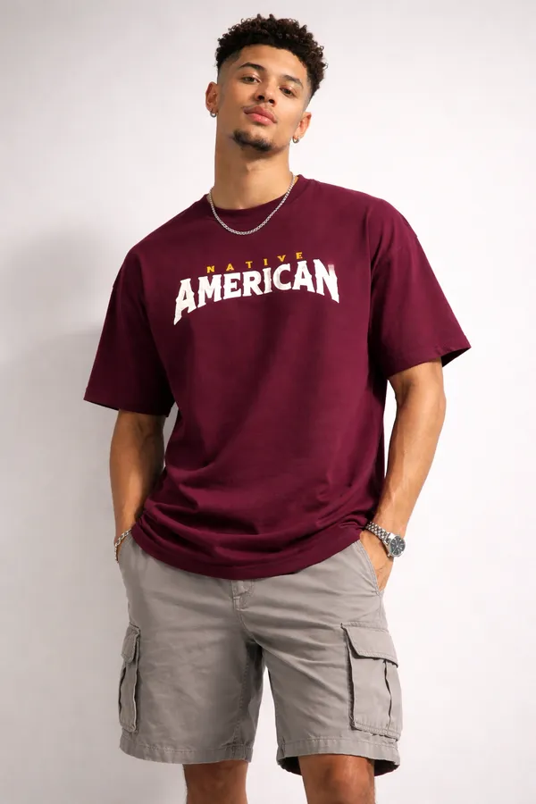 Maroon_Cotton_Oversized_T-Shirt_For_Mens