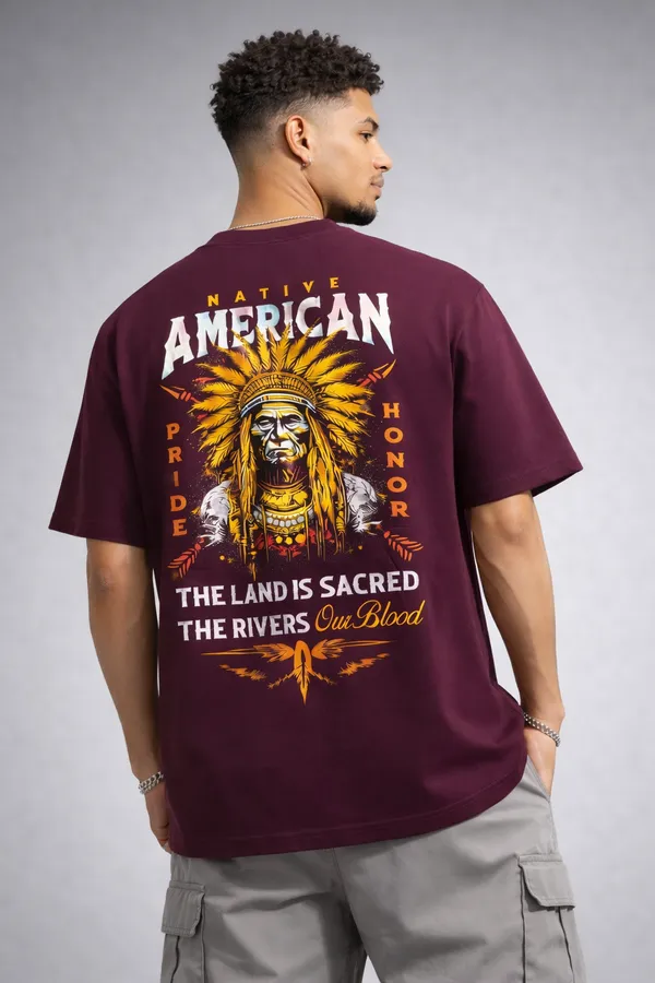 Maroon_Cotton_Oversized_T-Shirt_For_Mens