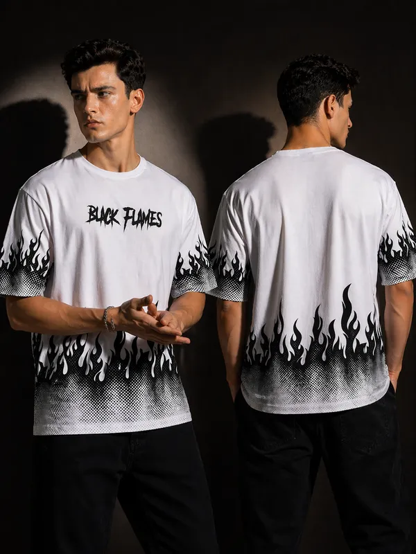 White_Cotton_Oversized_Printed_T-Shirt_For_Mens