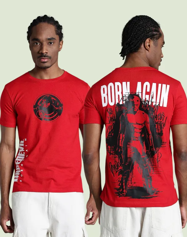 Red_Cotton_Back_Print_T-Shirt_For_Mens