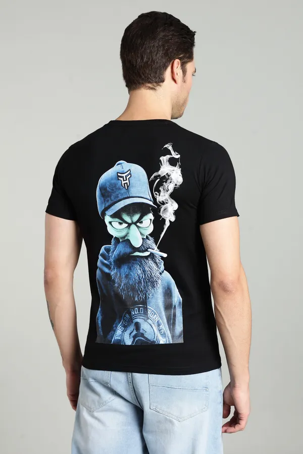 Black_Cotton_Back_Print_T-Shirt_For_Mens
