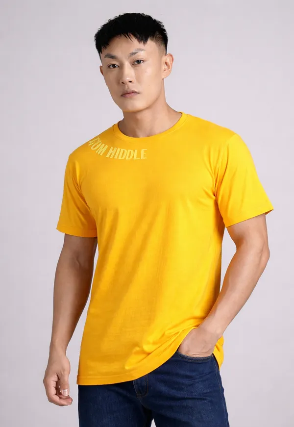 Sindon_Yellow_Cotton_T_Shirt_For_Mens