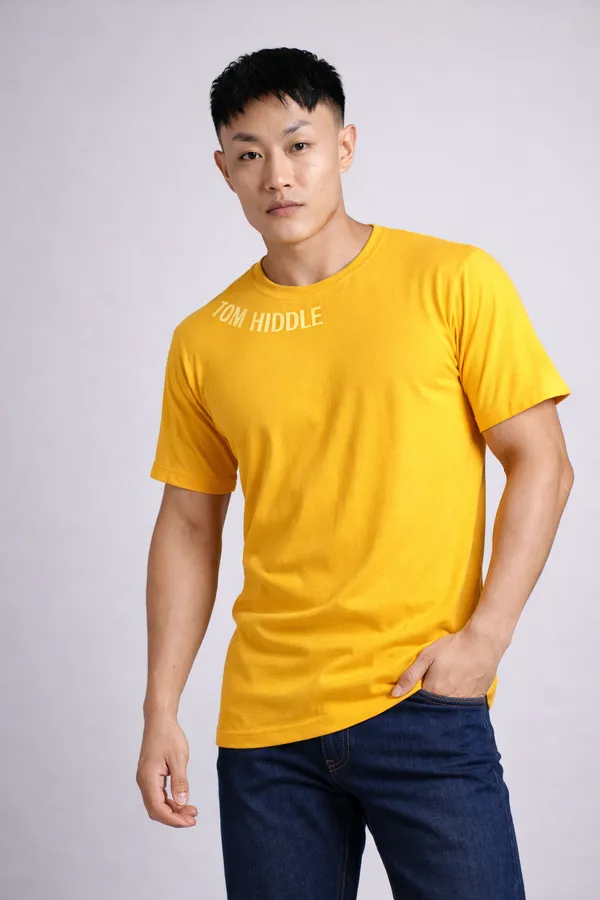 Sindon_Yellow_Cotton_T_Shirt_For_Mens