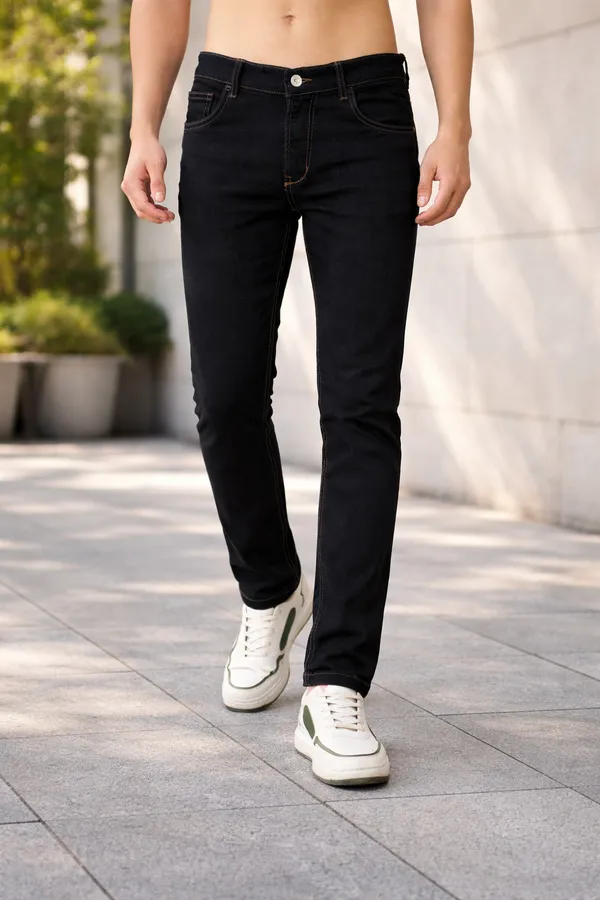 Sindon_Slim_Fit_Black_Solid_Jeans